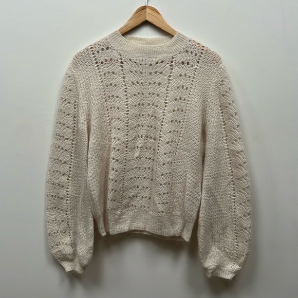 Aritzia Little Moon gardenia wool mohair sweater - Picture 2 of 8